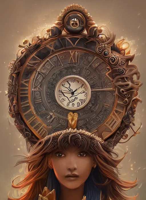Image similar to the Goddess of Time, detailed digital art, trending on Artstation