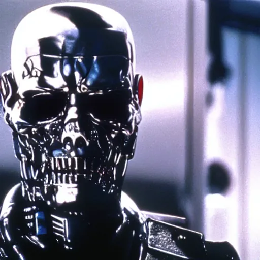 Image similar to film still of bryan cranston as the t - 8 0 0 in terminator ( 1 9 8 4 )