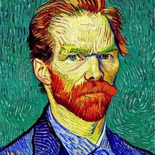 Image similar to edwin rutte in the style of vincent van gogh