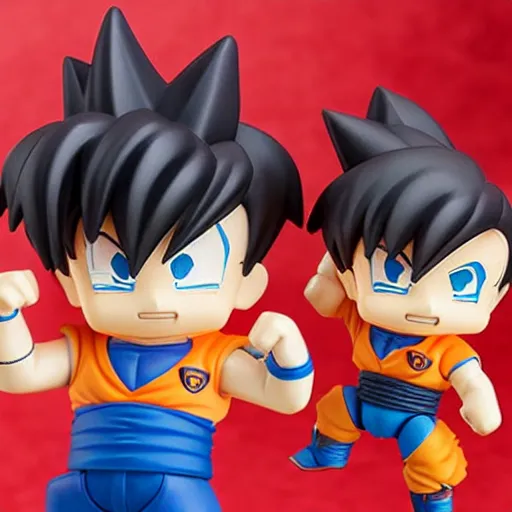 Image similar to high quality portrait flat matte painting of dragon ball in the style of nendoroid and Toon toys , flat anime style, thick painting, medium close-up