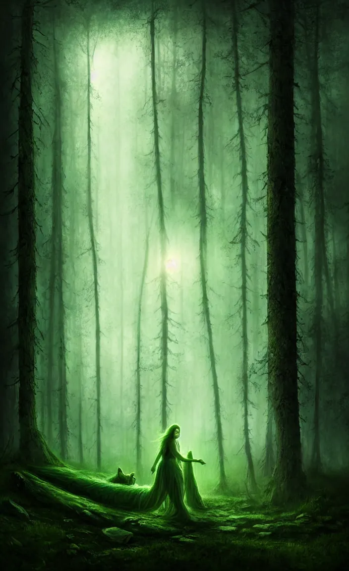 Image similar to epic professional digital art of hungry eyes, ambient green light, painted, mysterious, closeup cinematic boreal scene, eerie, mythic, detailed, intricate, grand, leesha hannigan, wayne haag, reyna rochin, ignacio fernandez rios, mark ryden, van herpen, artstation, cgsociety, epic, stunning, gorgeous, wow wow detail