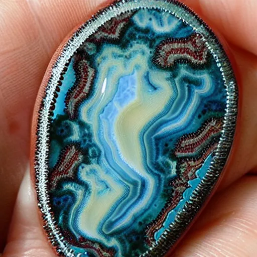 Image similar to “ crazy lace agate ” crocodile aquatic horror shape