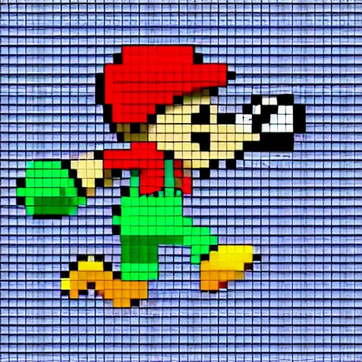 Image similar to mario , pixel art