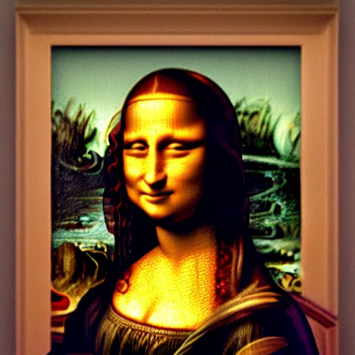 Prompt: the mona lisa, (octane render!!!)