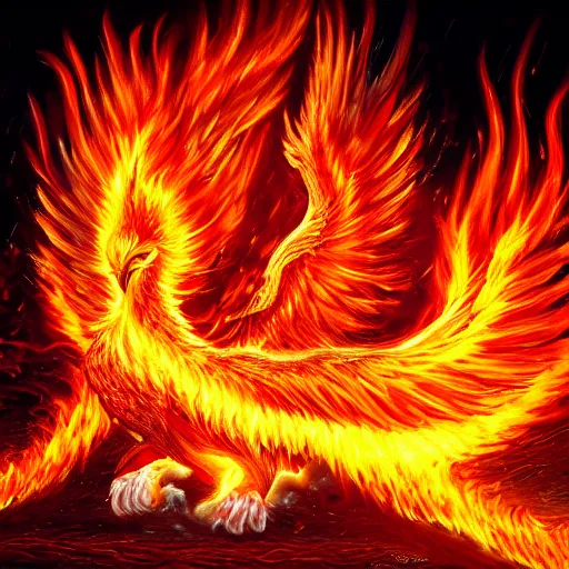 Prompt: photorealistic image of a phoenix rising from the flames 8 k extremely detailed hd hyperrealism