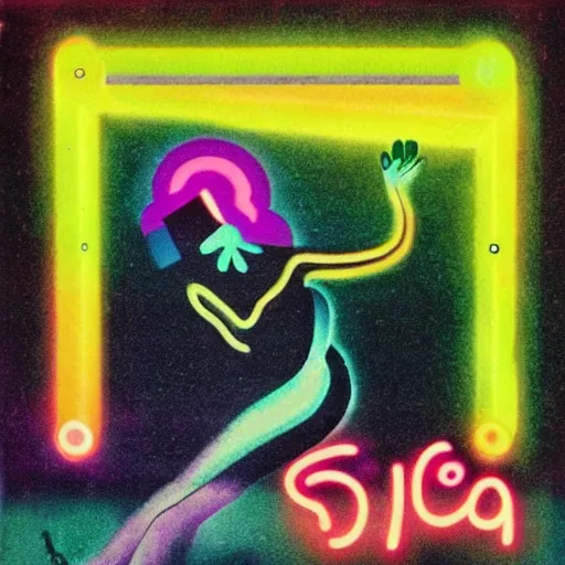 Image similar to scratching disco 1 9 8 0 • s very energetic people, neon splashes, kandinsky, olga sacharoff, portugal immigration nostalgia, vfx, ambient fog, cinematic lightning, soft women aura,