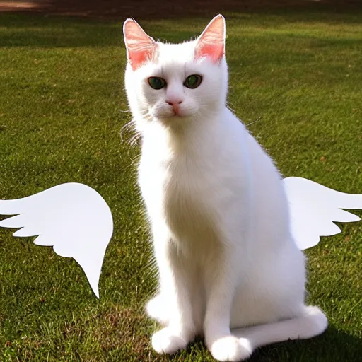 Prompt: cat with angel wings
