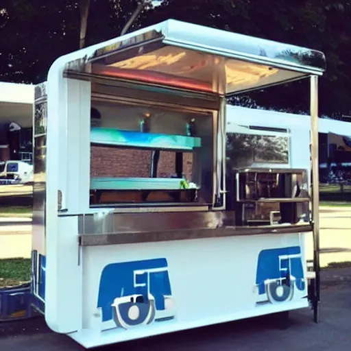 Image similar to futuristic food truck