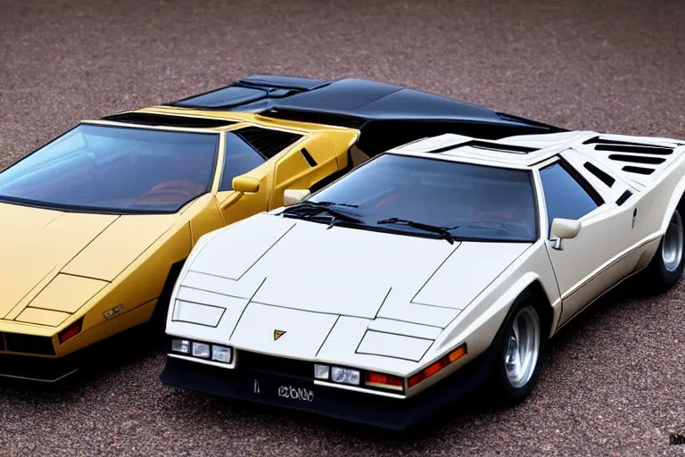 Prompt: new vehicle, wide body, intricate, elegant, highly detailed, smooth, sharp focus, art style from Lamborghini Countach 1980 and Chevrolet Corvette C2 1969