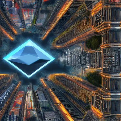 Prompt: Illuminati, cityscape, realistic, 8k, high detail, 10 bit colour, hdr