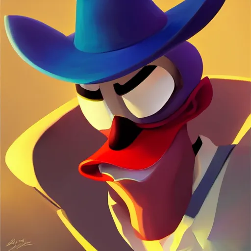 Image similar to face icon stylized minimalist darkwing duck, loftis, cory behance hd by jesper ejsing, by rhads, makoto shinkai and lois van baarle, ilya kuvshinov, rossdraws global illumination