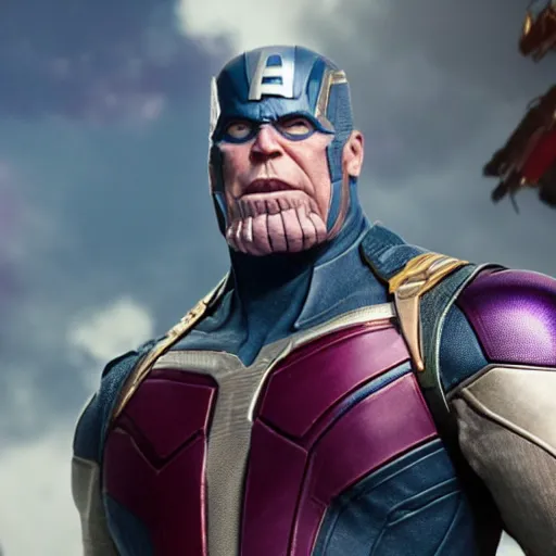 Prompt: Thanos as Captain America