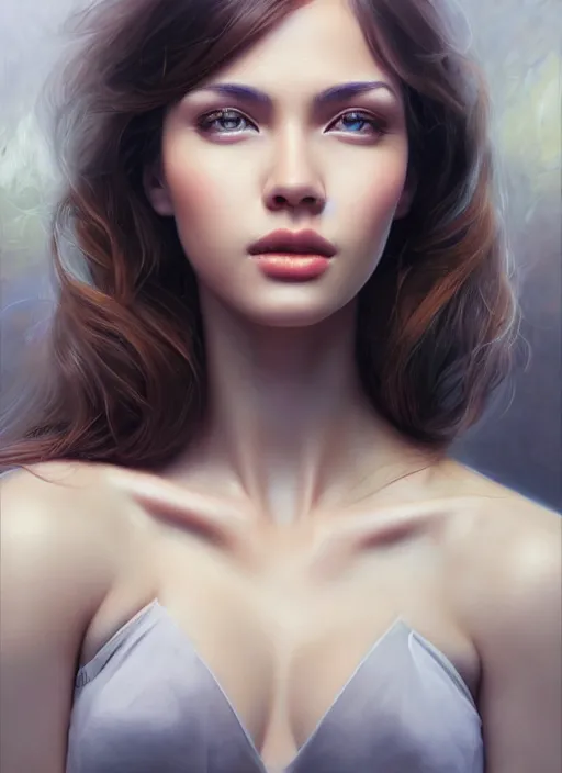 Image similar to photo of a gorgeous young woman in the style of stefan kostic, realistic, sharp focus, 8k high definition, insanely detailed, intricate, elegant, art by stanley lau and artgerm