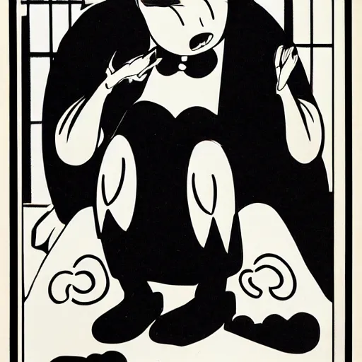 Image similar to osamu tezuka black and white character design 6 0 s