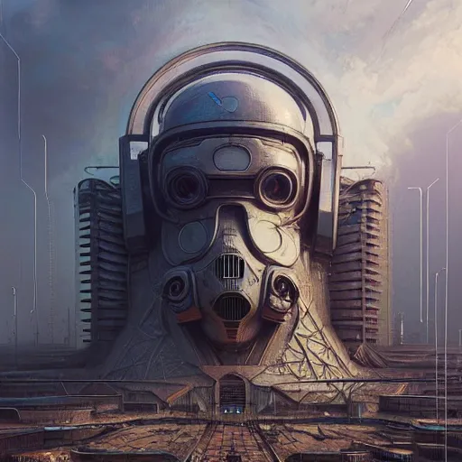 Image similar to low angle shot of a cyberpunk robot character in chernobyl, intricate, elegant, highly detailed, centered, digital painting, artstation, concept art, smooth, sharp focus, illustration, artgerm, tomasz alen kopera, peter mohrbacher, donato giancola, joseph christian leyendecker, wlop, boris vallejo