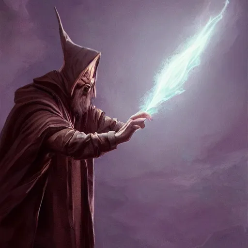 Prompt: a beautiful panting of a dark blind wizard casting a spell, alchemist lab, hyperrealistic, cinematic atmosphere, epic, artstation, moebius