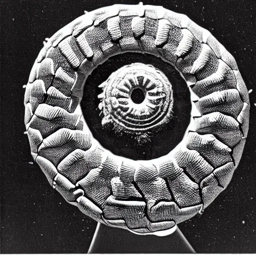 Prompt: quetzalcoatl under an electron microscope, xerox