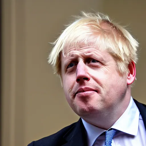 Prompt: boris johnson close up of face, accurate features