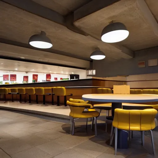 Image similar to Brutalist McDonalds