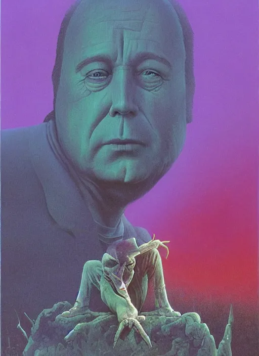 Image similar to alex jones by zdzislaw beksinski and lisa frank