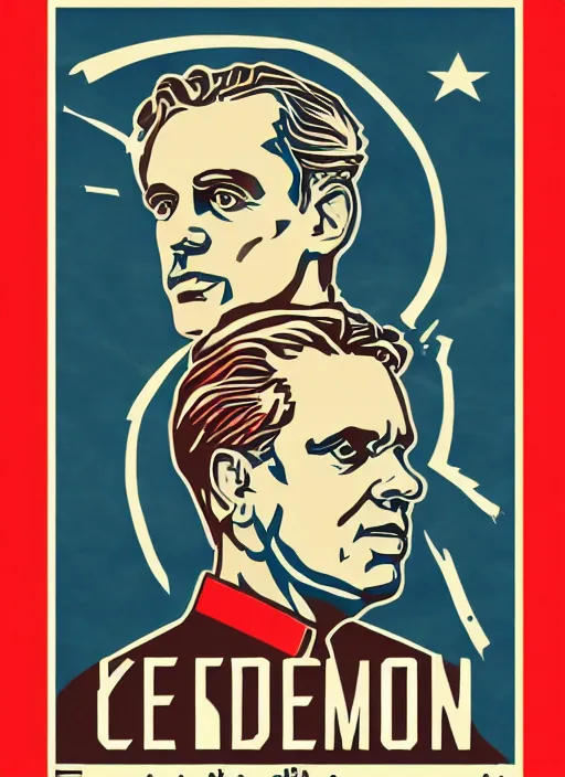 Image similar to Jordan Peterson on communist propaganda posters, 1920, 8k graphic design