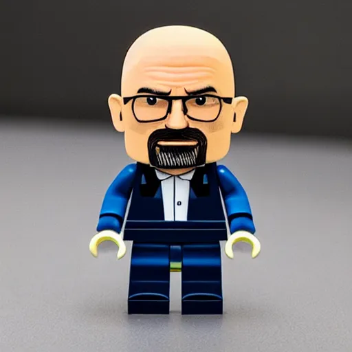 Image similar to walter white mini figure , toy , big head , photograph , 4k , HD