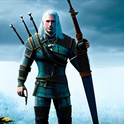 Image similar to Mark Zuckerberg in The Witcher 3