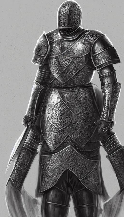 Prompt: digital art of a knight in full plate armor,chivalrous,imposing,heroic,intricate and beautiful armor,high quality artwork,4k