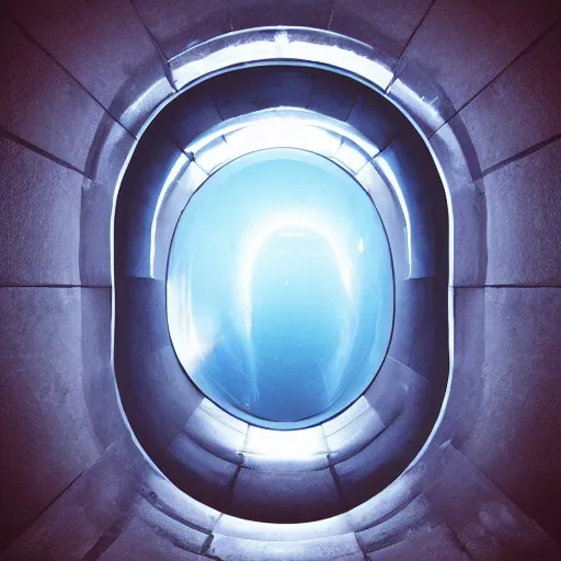 Prompt: Portal to the multiverse inside a toilet