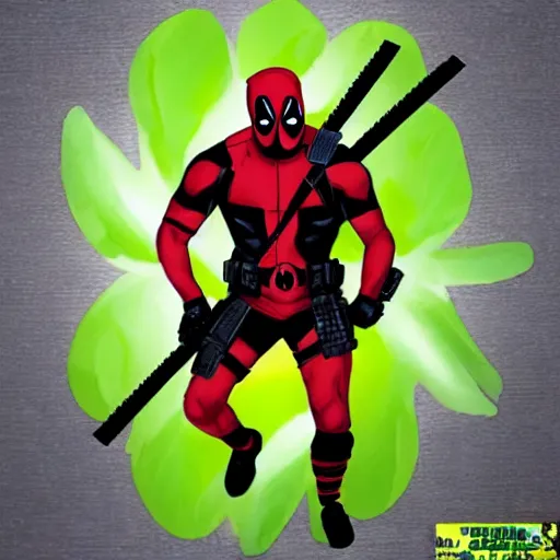 Prompt: deadpool as a pickle