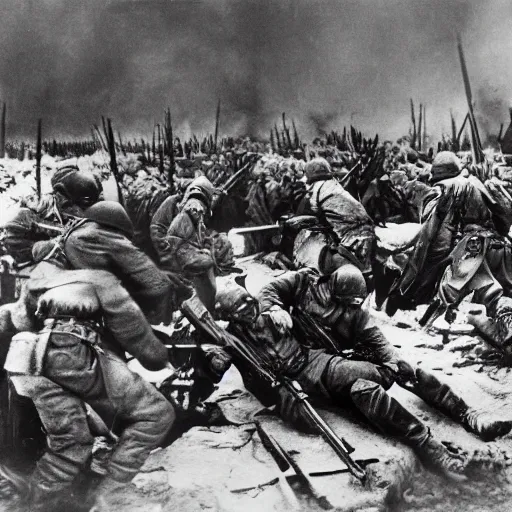 Image similar to the battle of stalingrad, historical photo, official archives