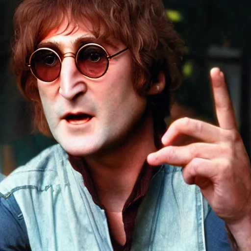 Prompt: john lennon on a cooking show, hd, 4 k, hyper realistic, intricate detail