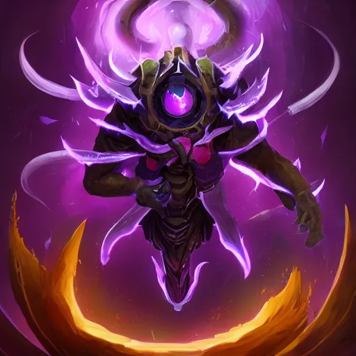 Image similar to arcane style void bee creature, violet spike smoke, bright art masterpiece artstation. 8k, sharp high quality artwork in style of Jose Daniel Cabrera Pena and Greg Rutkowski, concept art by Tooth Wu, blizzard warcraft artwork, hearthstone card game artwork, violet flower, violet flower, violet flower, portal