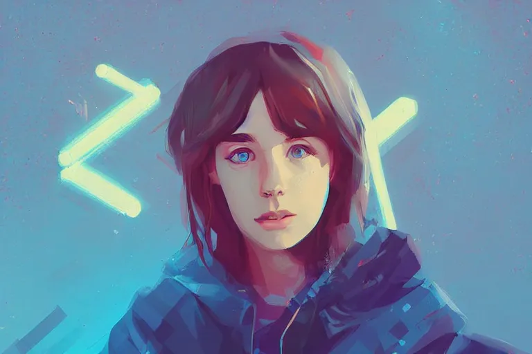 Prompt: a digital art of a selfie of max caulfield, youth, light effect, highly detailed, by anton fadeev