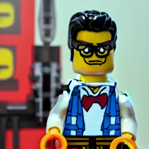 Image similar to gustavo petro as a lego minifig