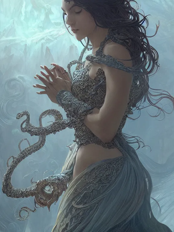 Prompt: cthulhu, d & d, fantasy, intricate, elegant, highly detailed, digital painting, artstation, concept art, wallpaper, smooth, sharp focus, illustration, art by artgerm and greg rutkowski and alphonse mucha