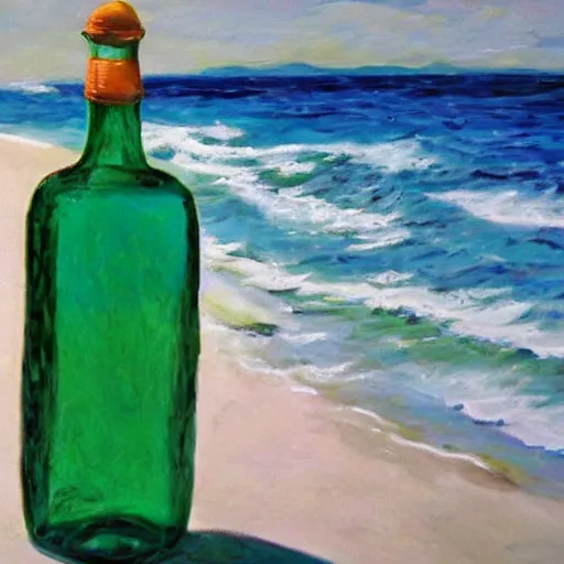 Prompt: bottle sea