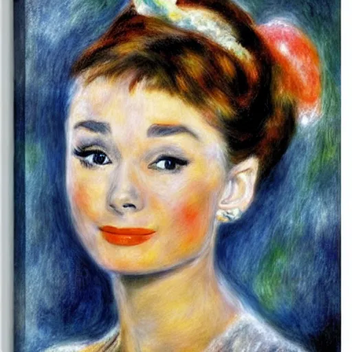 Image similar to audrey hepburn art by renoir