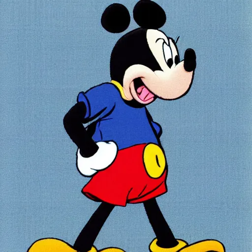Image similar to Eeyore dressed as Mickey Mouse