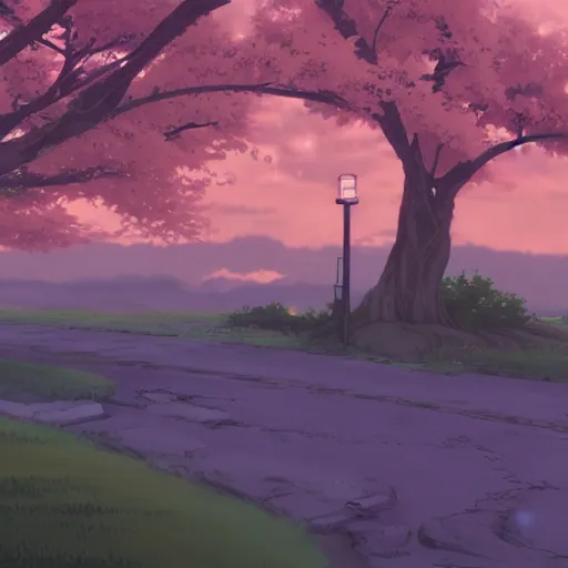 Image similar to peach tree by makoto shinkai