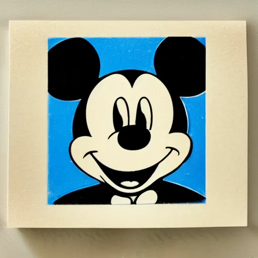 Image similar to Mickey mouse in Cyanotype