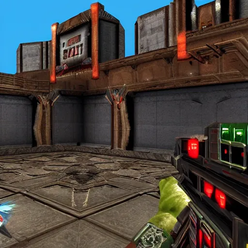 Image similar to unreal tournament, quake 3 arena, doom 2,