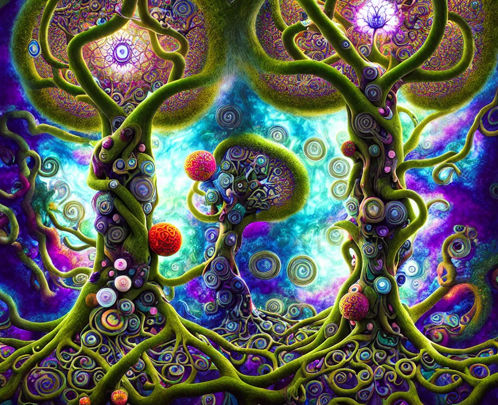 trippy tree background