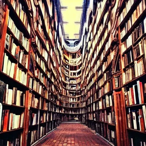 Image similar to “lost in a labyrinth that is Powell’s City of Books”