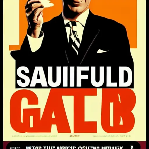 Prompt: poster of saul goodman designed by saul bass