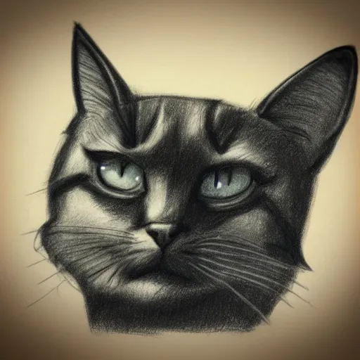 Prompt: drawing of a cat created by walt disney high details, trending on Artstation
