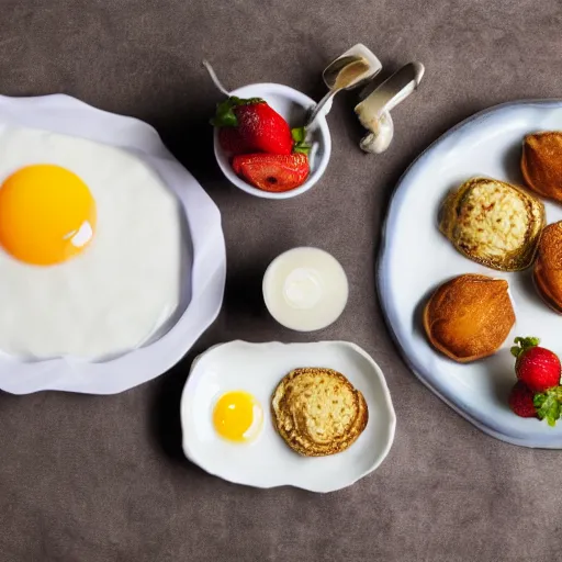 Image similar to breakfast made out of rock