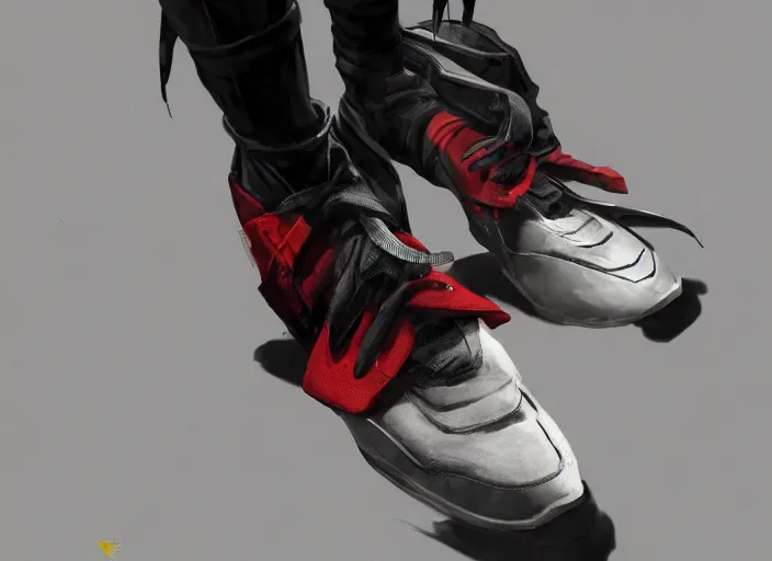 Prompt: sneakers of spider man by yoji shinkawa, concept art, unreal engine, octane render, bright colors