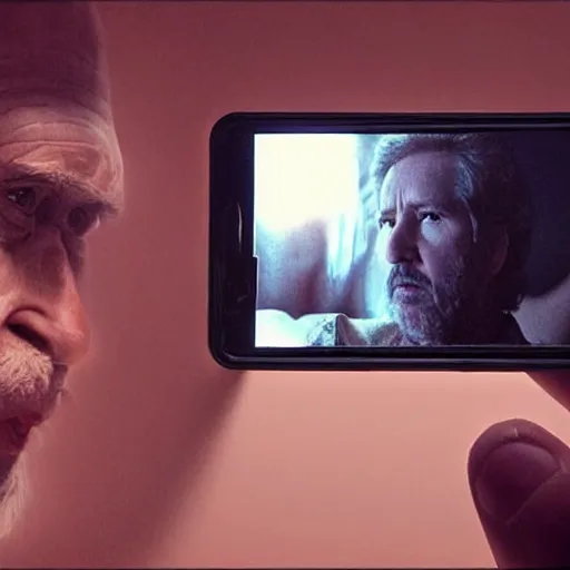 Image similar to hyperrealism aesthetic ridley scott and denis villeneuve style photography of a detailed giant, siting on a detailed ultra huge toilet and scrolling his smartphone in hyperrealism scene from detailed art house movie in style of alejandro jodorowsky and wes anderson