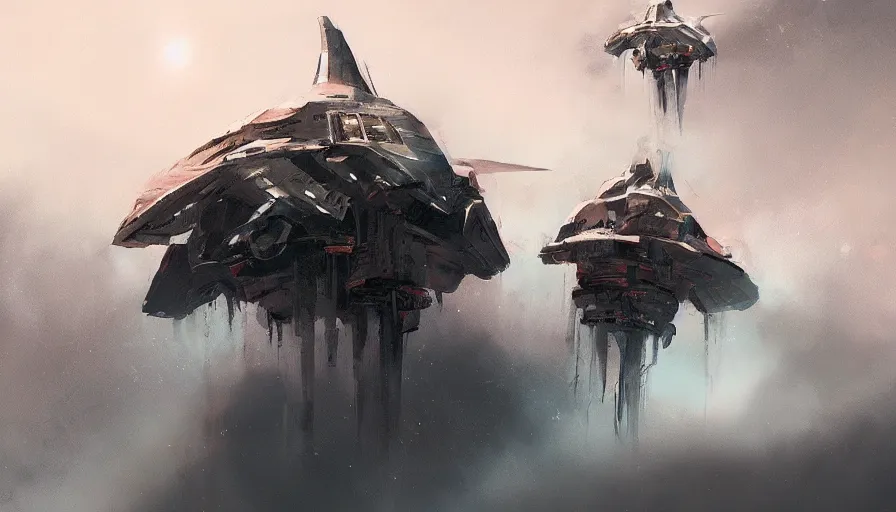 Image similar to concept art by jama jurabaev, cinematic shot, trending on artstation, high quality, brush stroke, when will the spaceship come back?